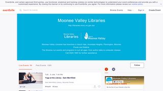 Moonee Valley Libraries Events | Eventbrite