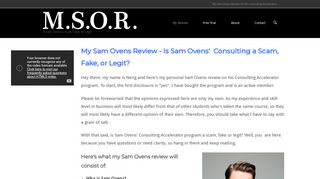Sam Ovens Review. Is Sam Ovens a Scam, Fake, or Legit?