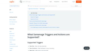 Samanage - Integration Help & Support | Zapier
