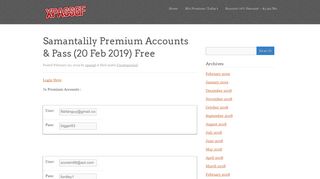 Samantalily Premium Accounts & Pass - xpassgf