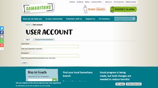 User account | Samaritans
