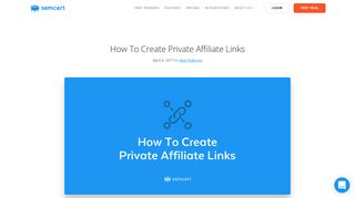 SamCart | How To Create Private Affiliate Links