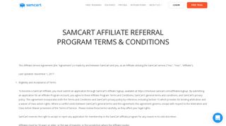 SamCart | Affiliate Terms & Conditions
