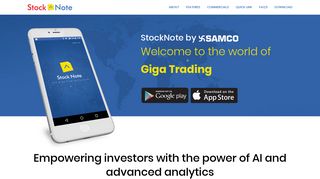 StockNote - New Stock Market App in India Powered by Giga Trading ...