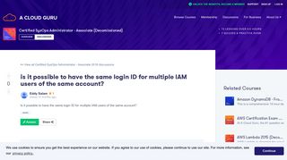 is it possible to have the same login ID for multiple IAM users of ...