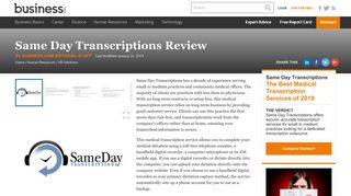 Same Day Transcriptions Review 2018 - Business.com