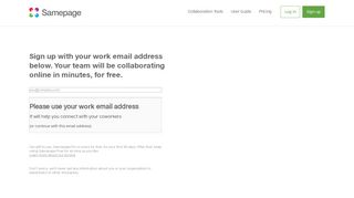 Create Your Team Collaboration Account | Samepage