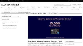 David Jones American Express Card