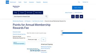 Points for Annual Membership Rewards Fee - Use Points for a Credit ...