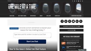 How To Use Amex's Online Live Chat Feature - One Mile at a Time