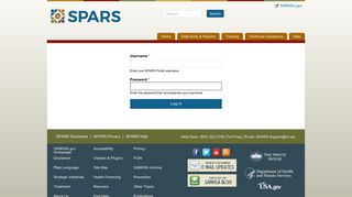 User account | SPARS Portal - SAMHSA
