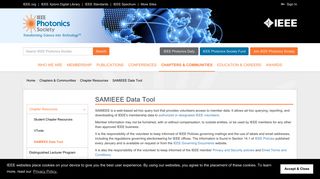 SAMIEEE Data Tool - IEEE Photonics Society