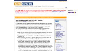 IDP-initiated Single Sign-On POST Binding | SAML XML.org