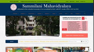 Sammilani Mahavidyalaya – An Undergraduate and Postgraduate ...