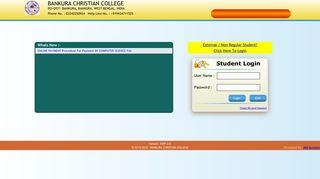 Student Login - bankura christian college