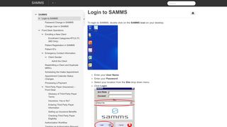 Login to SAMMS - SAMMS - 1 - Manula