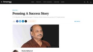 Penning A Success Story - Entrepreneur