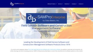SAMPro Enterprise ERP by Data-Basics: Field Service Software
