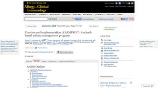 Creation and implementation of SAMPRO™: A school-based asthma ...
