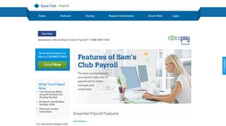 Features - Welcome to Sam's Club Payroll powered by Execupay