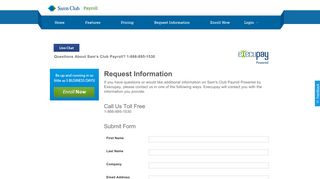 Request Information - Welcome to Sam's Club Payroll powered by ...