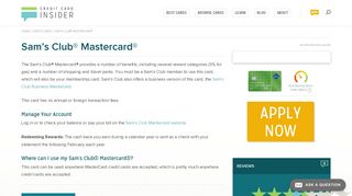 Sam's Club® Mastercard® - Info & Benefits - Credit Card Insider