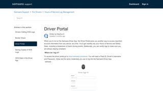 Driver Portal – Samsara Support