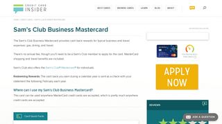 Sam's Club Business MasterCard - Credit Card Insider