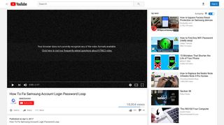 How To Fix Samsung Account Login Password Loop - YouTube