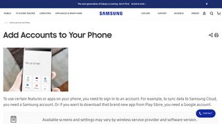 Add Accounts to Your Phone - Samsung
