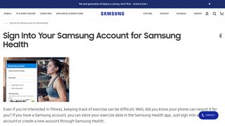 Sign Into Your Samsung Account for Samsung Health
