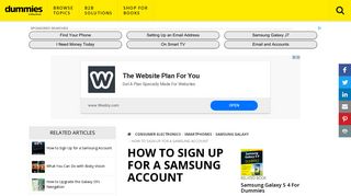 How to Sign Up for a Samsung Account - dummies