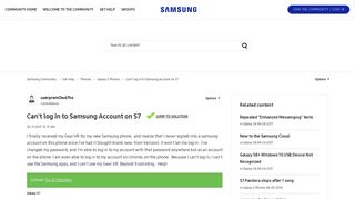 Solved: Can't log in to Samsung Account on S7 - Samsung Community ...