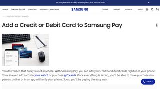 Add a Credit or Debit Card to Samsung Pay