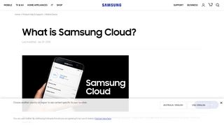 What is Samsung Cloud? | Samsung Support Australia