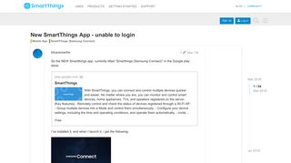 New SmartThings App - unable to login - SmartThings (Samsung ...