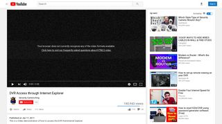 DVR Access through Internet Explorer - YouTube