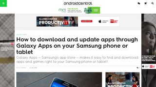 How to download and update apps through Galaxy Apps on your ...