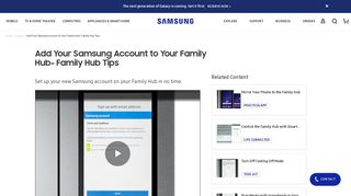 Add Your Samsung Account to Your Family Hub- Family Hub Tips