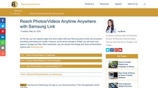 Access Photos/Videos Anytime Anywhere with Samsung Link