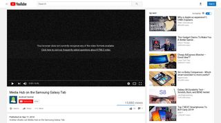 Media Hub on the Samsung Galaxy Tab - YouTube