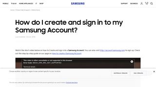 How do I create and sign in to my Samsung Account? | Samsung ...
