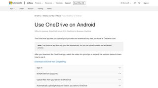 Use OneDrive on Android - Office Support