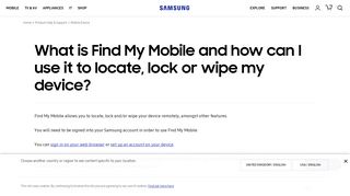 What is Find My Mobile and how can I use it to locate, lock ... - Samsung