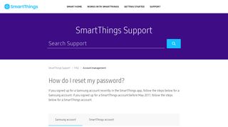 How do I reset my password? – SmartThings Support