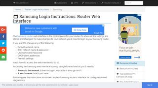 Samsung Login: How to Access the Router Settings | RouterReset