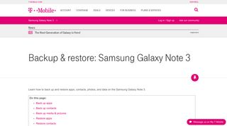 Backup & restore: Samsung Galaxy Note 3 | T-Mobile Support