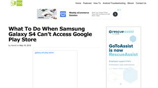 What To Do When Samsung Galaxy S4 Can't Access Google Play Store