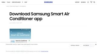 Where can I download Samsung Smart Air Conditioner application ...