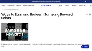 Ways to Earn and Redeem Samsung Reward Points